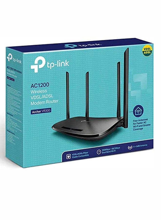 Archer VR300 AC1200 Wireless VDSL/ADSL Modem Router Black 8