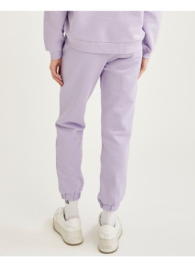 Relaxed Fit Knitted Joggers Lilac 1
